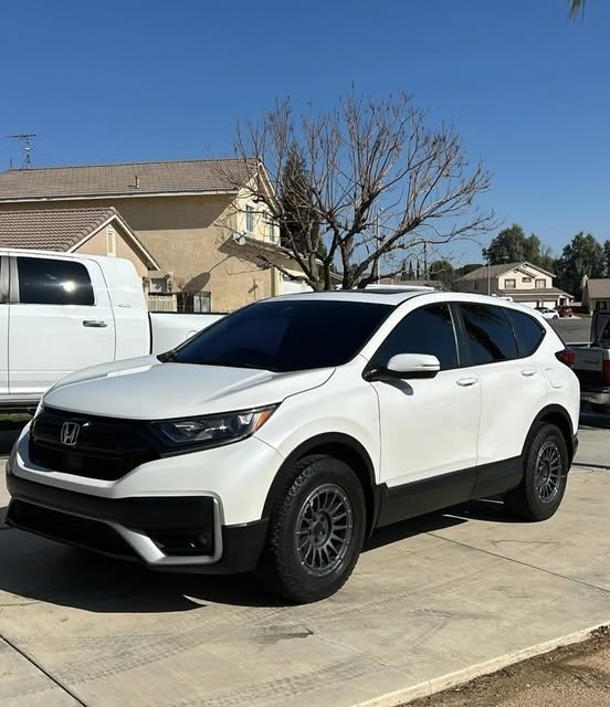 White Honda CR-V after a full detail